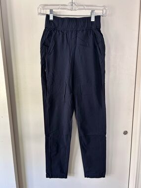 Women's Navy Elastic-Waist Performance "Open Air Pants"- Alder Apparel